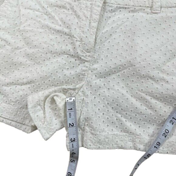 LOFT White Eyelets Chino Short -Women Size 2 -Summer Springs Casual - Picture 7 of 12